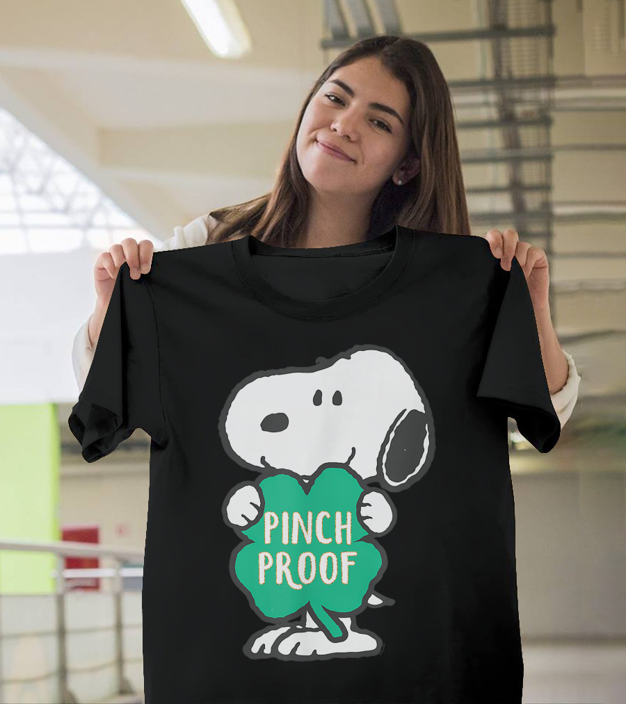 St. Patrick's Day Snoopy Pinch Proof with Shamrock T-Shirt
