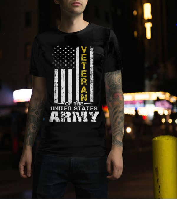 Veteran United States Army Veteran Of The United States Army Gold T-Shirt