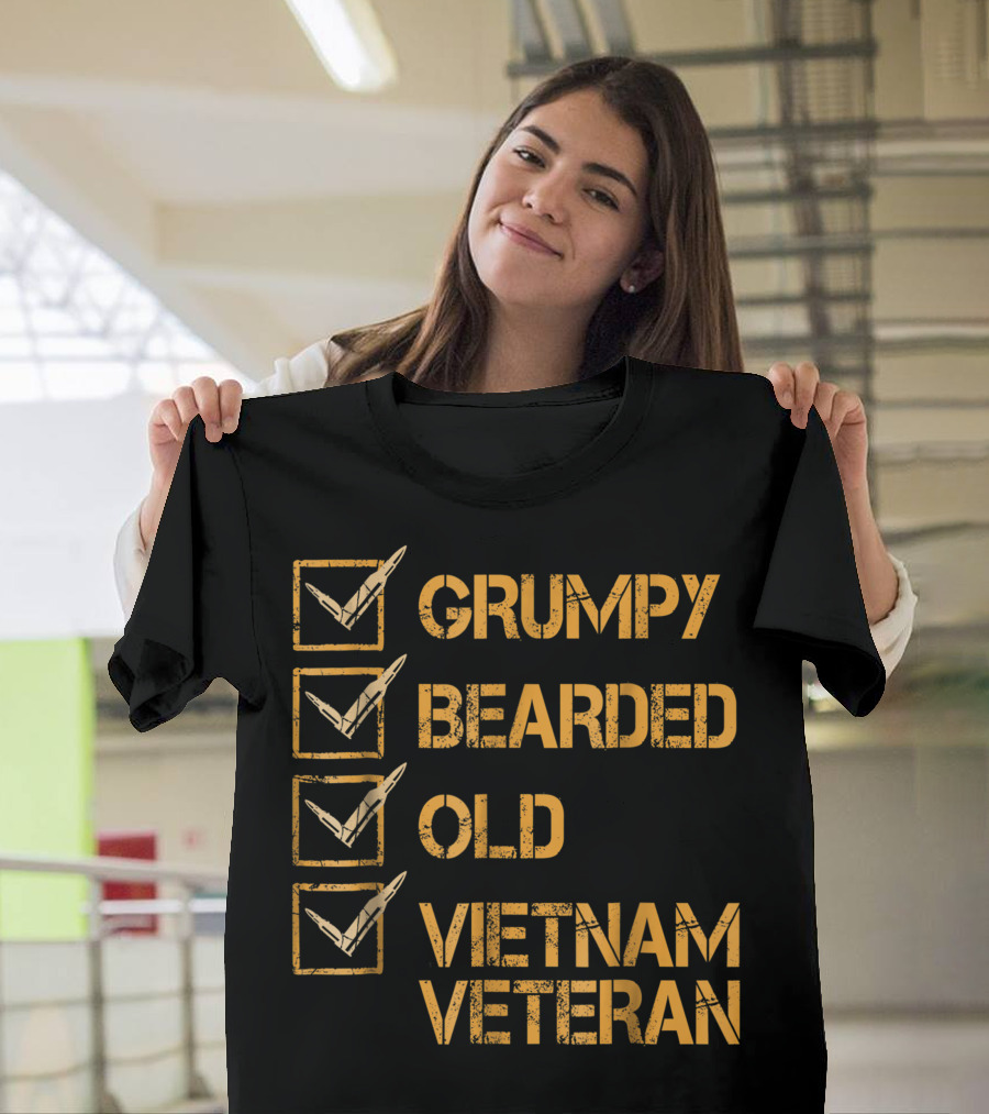 Grumpy Bearded Old Vietnam Veteran T-Shirt