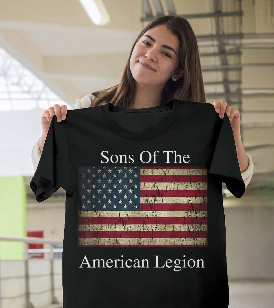 Sons Of The American Legion SAL Veteran Pride American Flag T-Shirt