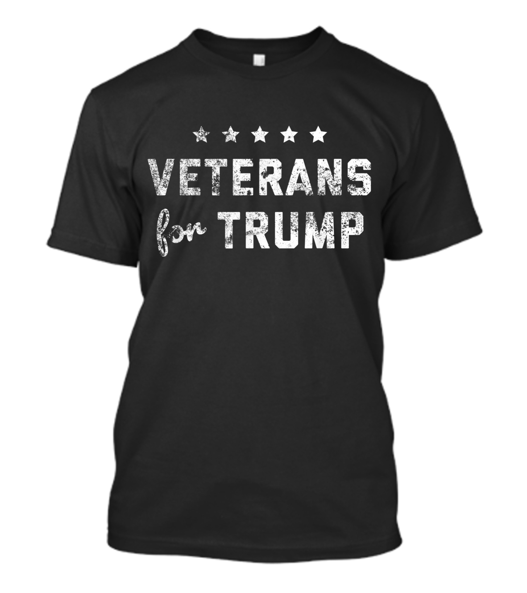 Veterans For Trump For Conservative US Veteran Five Stars T-Shirt