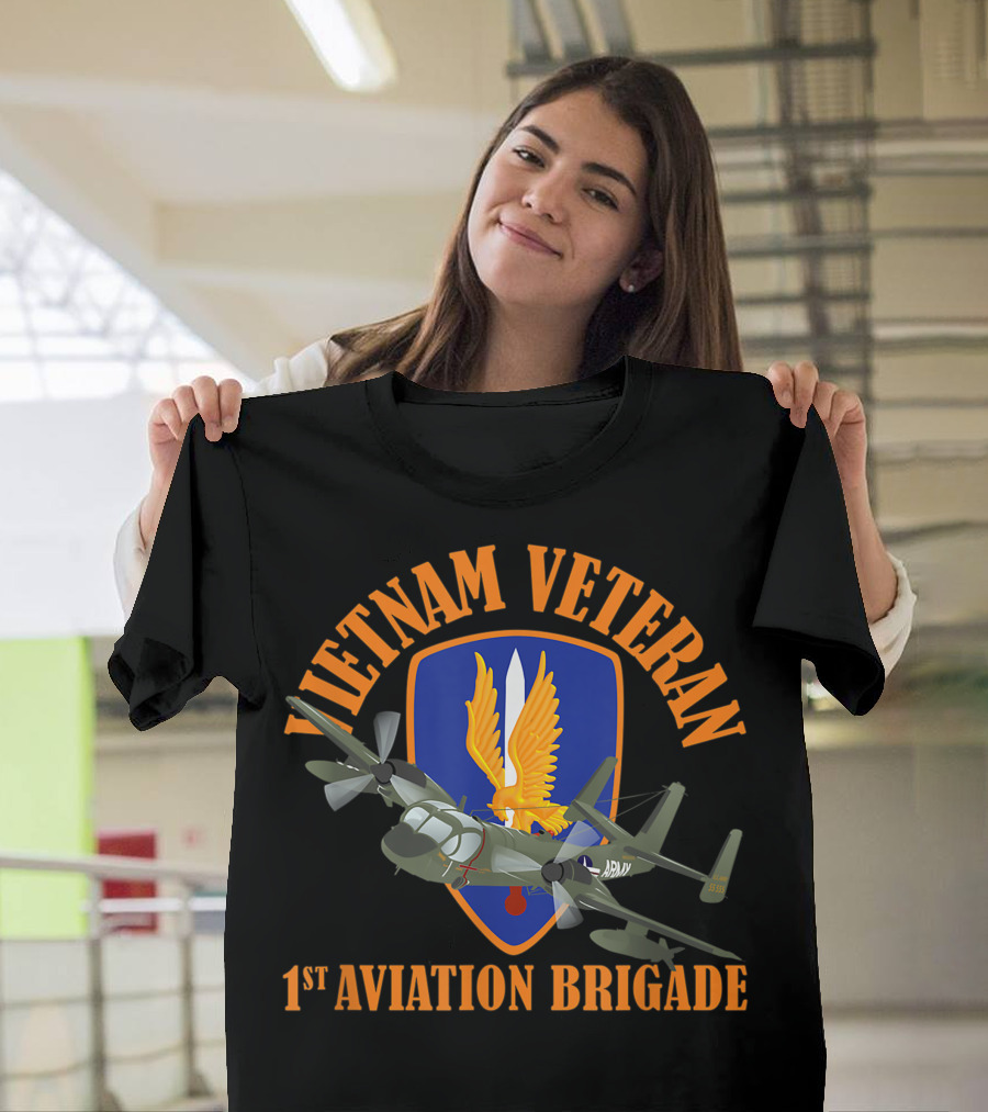 Vietnam Veteran 1st Aviation Brigade OV-1 Mohawk T-Shirt