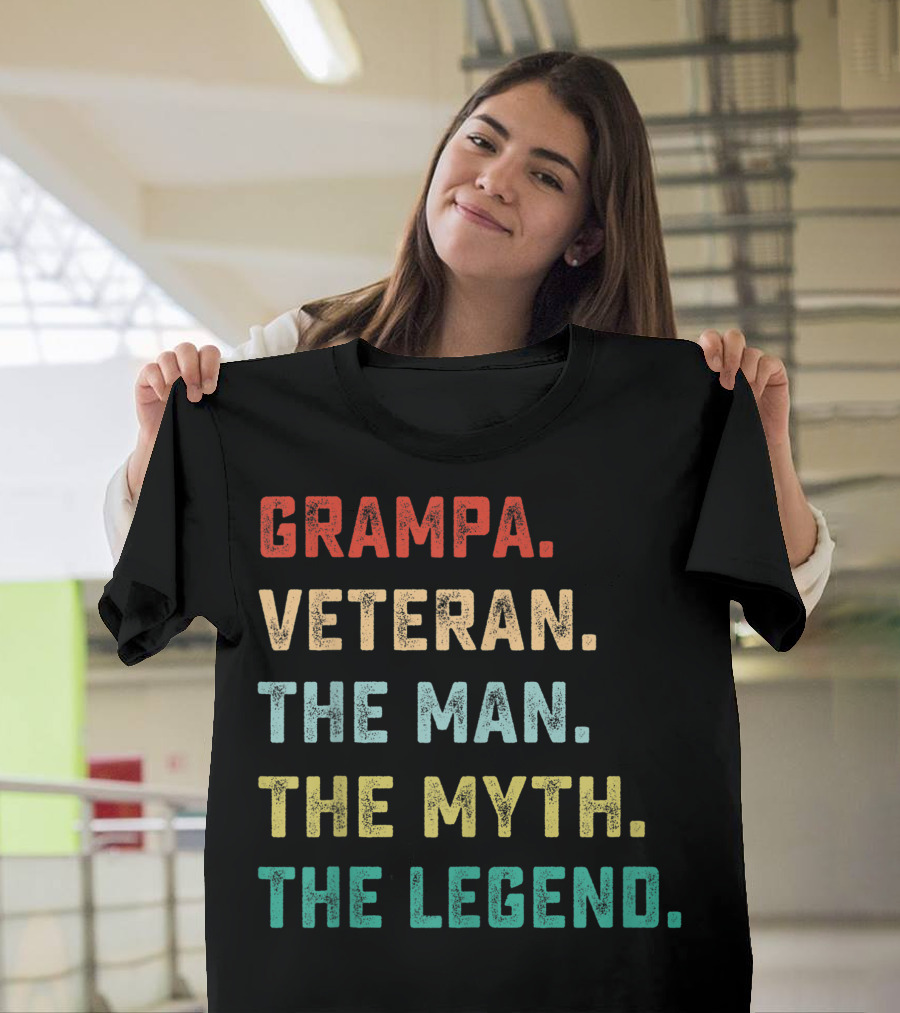 Grampa Veteran The Man The Myth The Legend T-Shirt