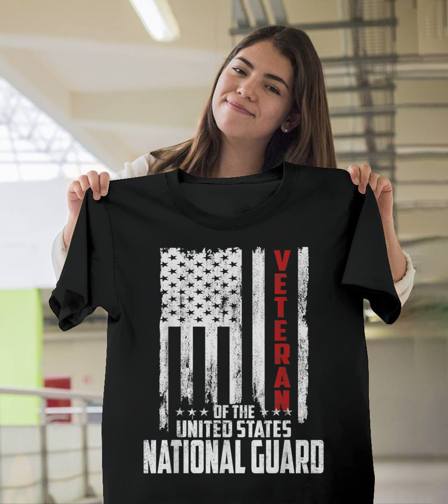 Veteran of the United States National Guard Flag T-Shirt