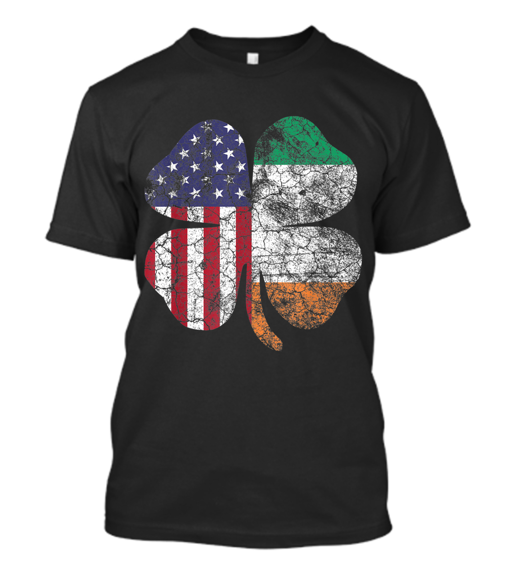 Irish American Flag Shamrock Ireland Patriotic T-Shirt