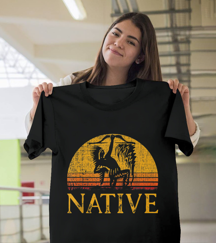 Native American Pride Vintage Sunset T-Shirt