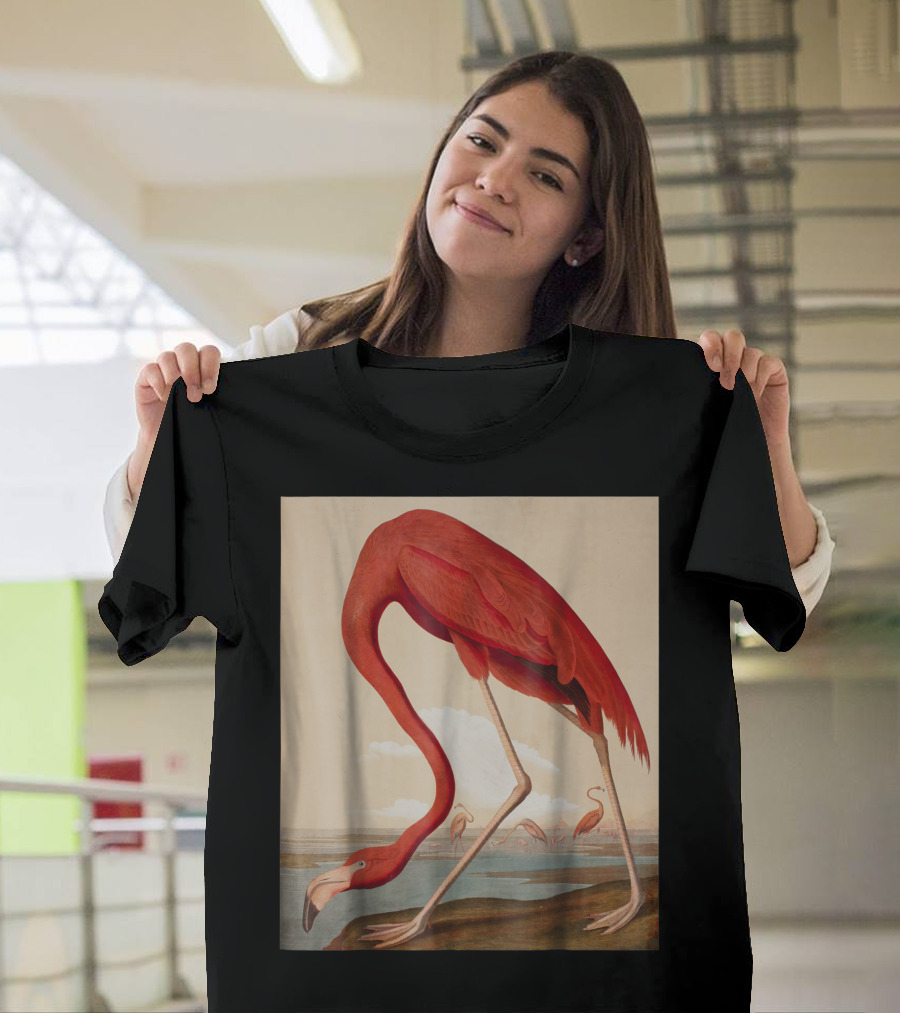 American Flamingo The Birds Of America By Audubon T-Shirt