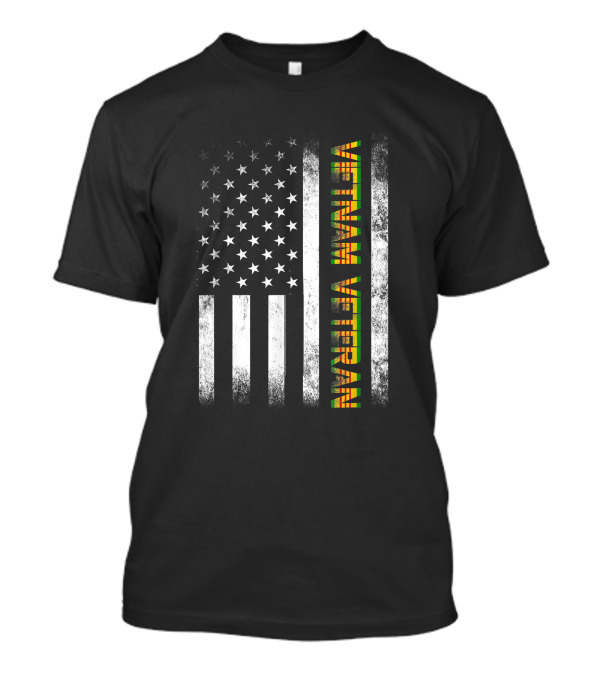 Vietnam Veteran American Flag T-Shirt