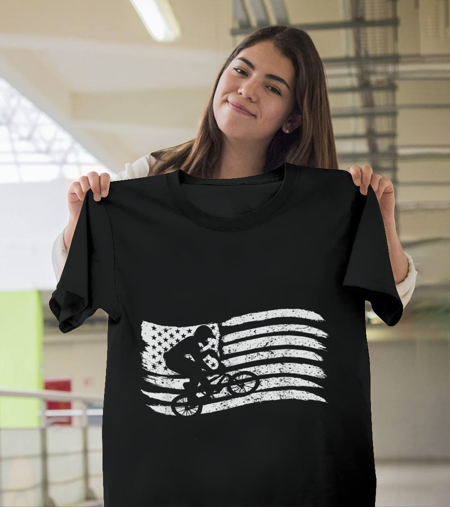 American Flag BMX Rider T-Shirt