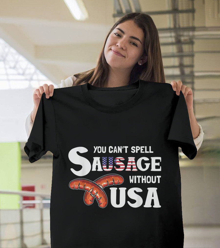 USA Sausage American Flag 4th of July T-Shirt