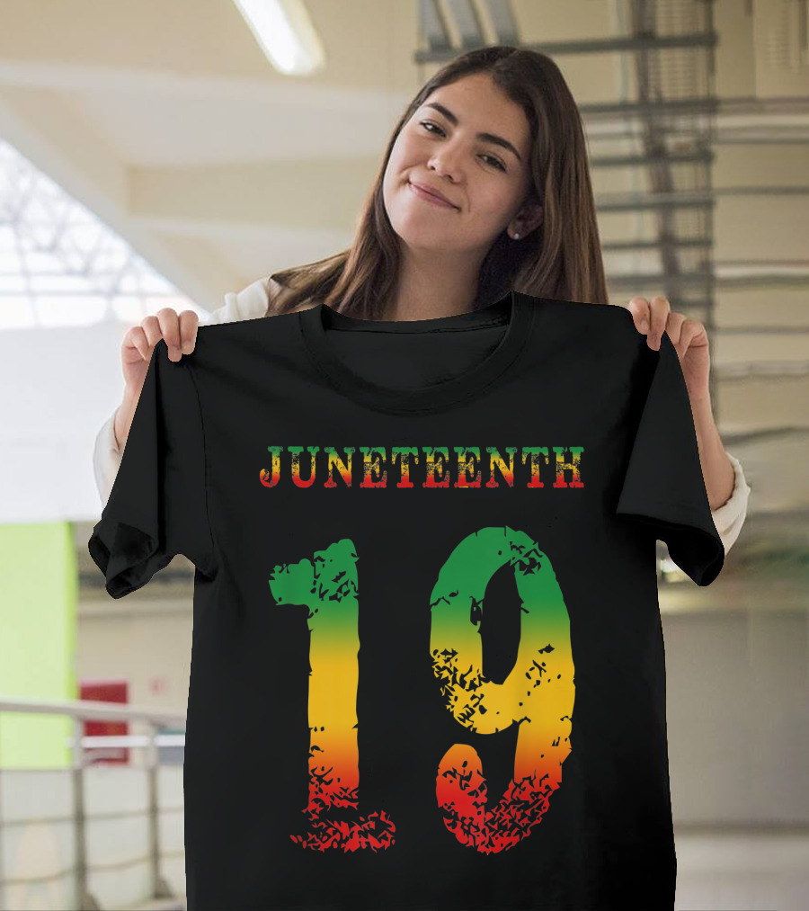 Juneteenth 19 African American Pride Rasta Colors T-Shirt