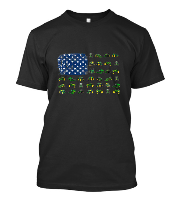 American Flag Tractors Independence Day Farmer Lovers T-Shirt