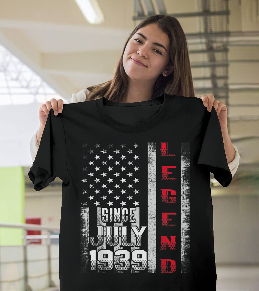 Legend Since July 1939 American Flag T-Shirt