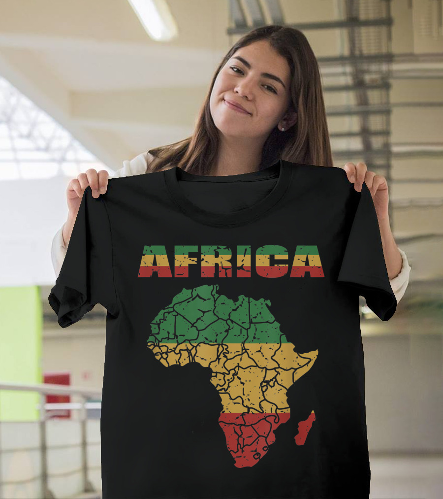 Africa African Continent Afro American Reggae Flag T-Shirt