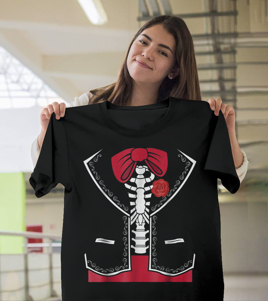 Day Of The Dead Skeleton Suit Costume Halloween Dia De Los Muertos T-Shirt