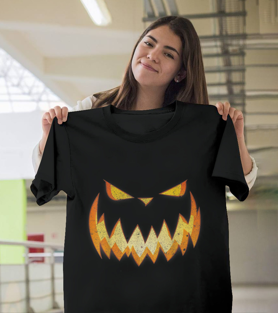 Jack O Lantern Pumpkin Face Funny T-Shirt