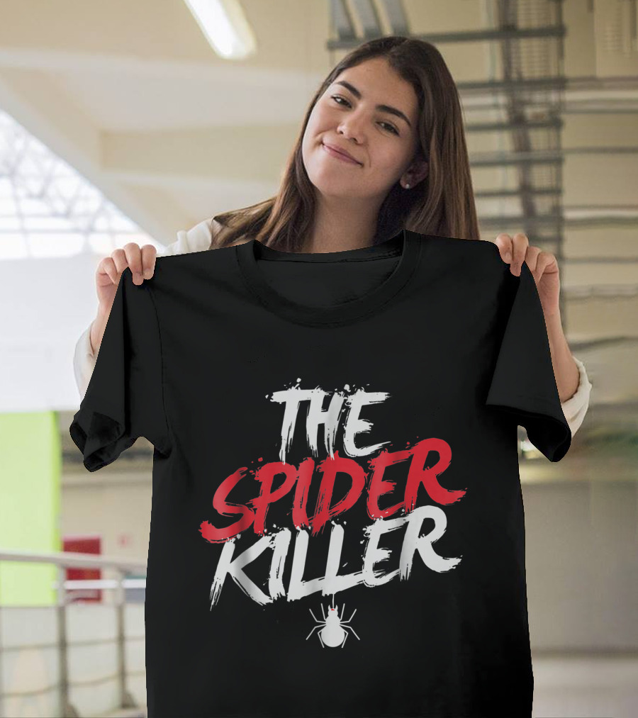 The Spider Killer Creepy Halloween Trick Treat Cobweb Boo T-Shirt