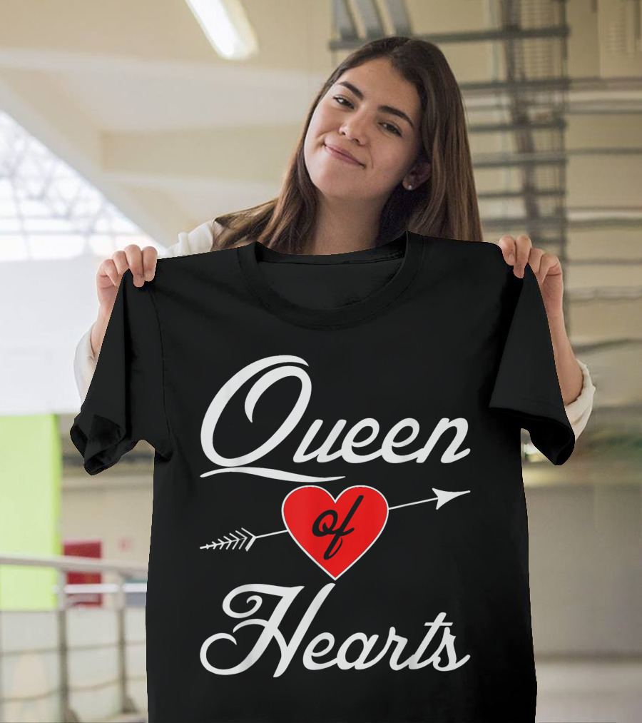 Queen Of Hearts Halloween Costume Playing Card T-Shirt