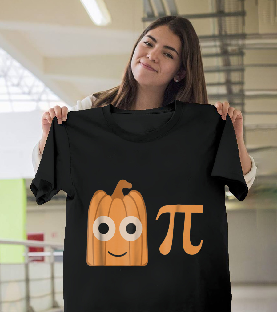 Funny Pumpkin Pi Face for Fall T-Shirt