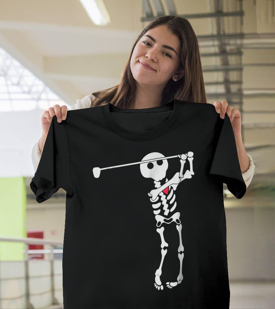 Golf Skeleton Swinging Club Iconic T-Shirt