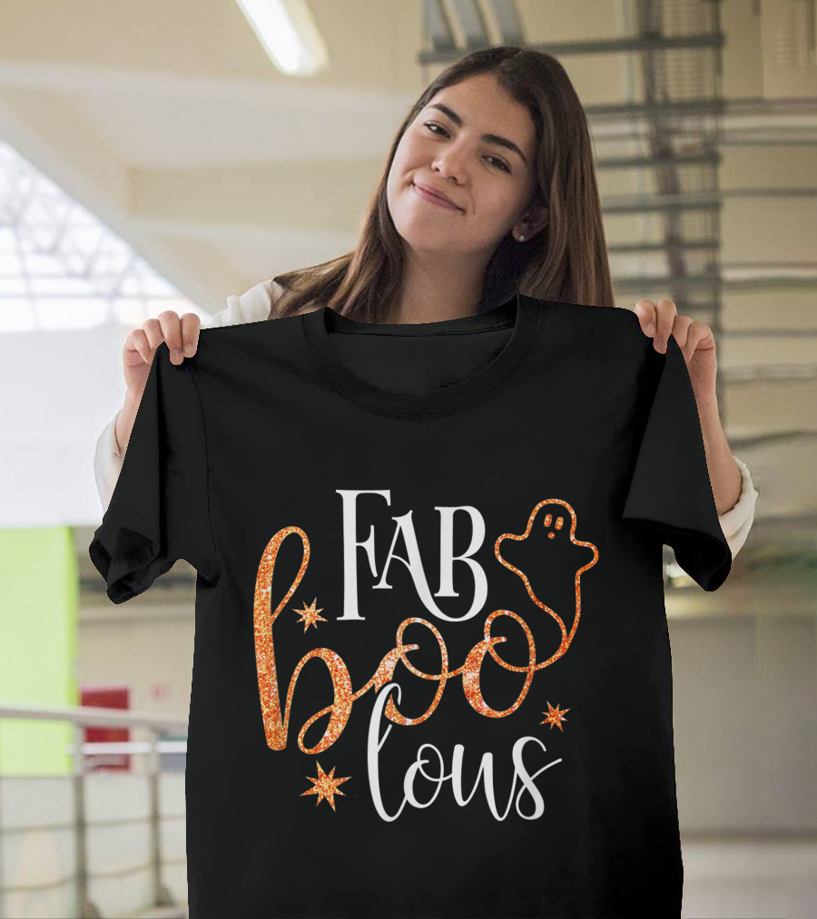 Fab Boo Lous Ghost Halloween Stars Snow T-Shirt