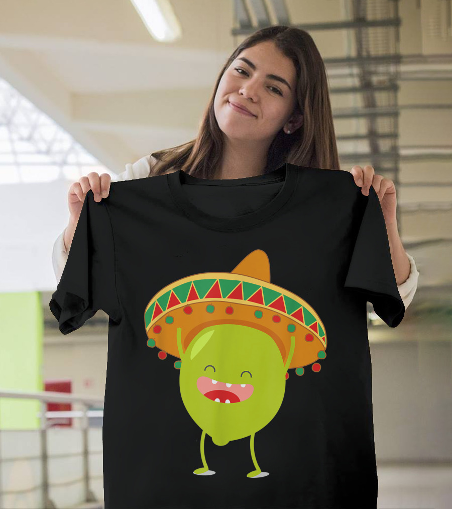 Lime Tequila and Lime Sombrero Party T-Shirt