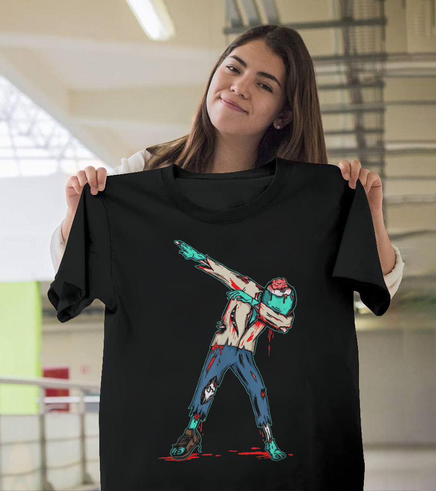 Halloween Zombie Dabbing Funny Top T-Shirt