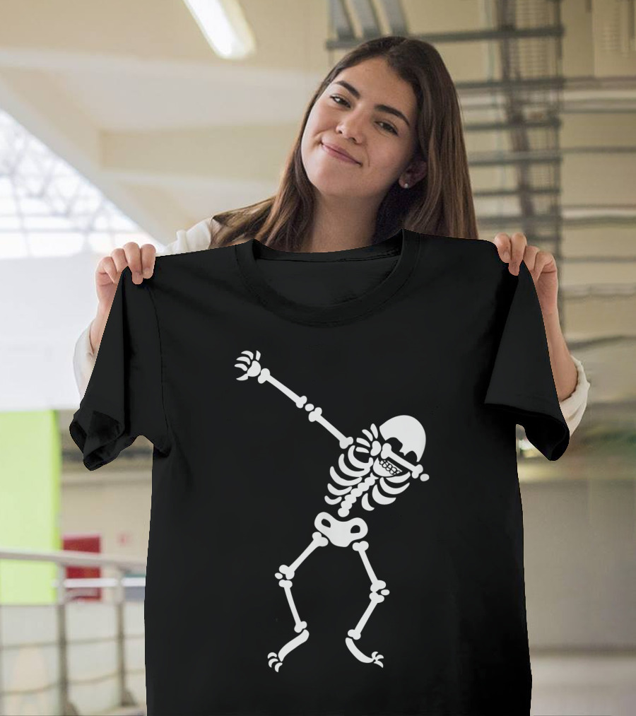 Funny Dabbing Skeleton Dance Cute Halloween Dab T-Shirt