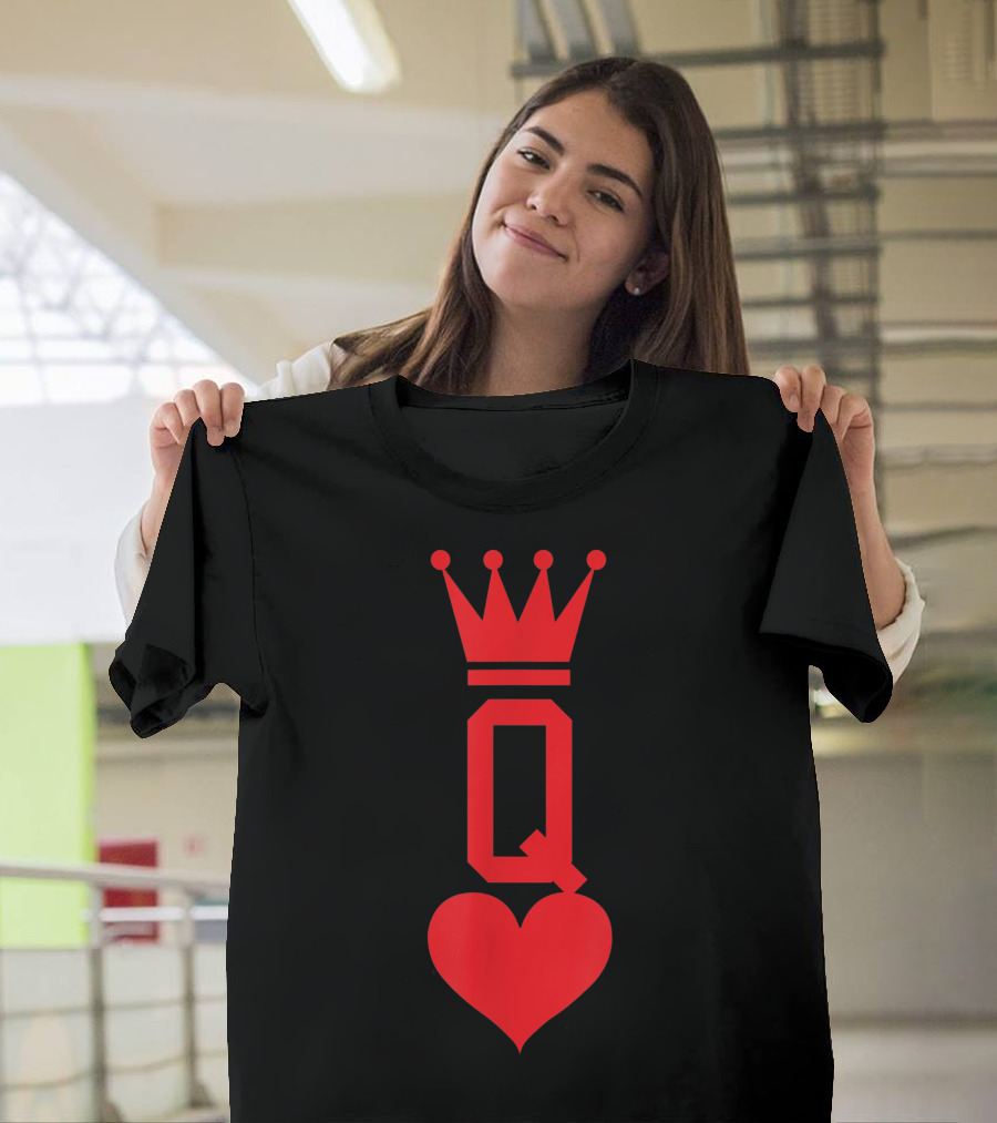 Queen of Hearts Crown Card T-Shirt