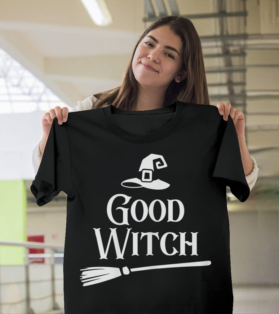 Good Witch Hat and Broomstick T-Shirt