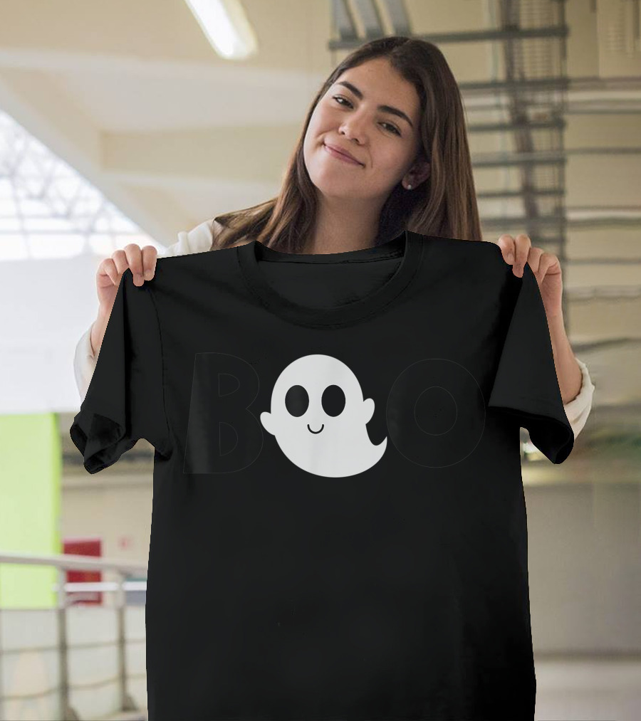 Boo Happy Ghost Funny Halloween T-Shirt