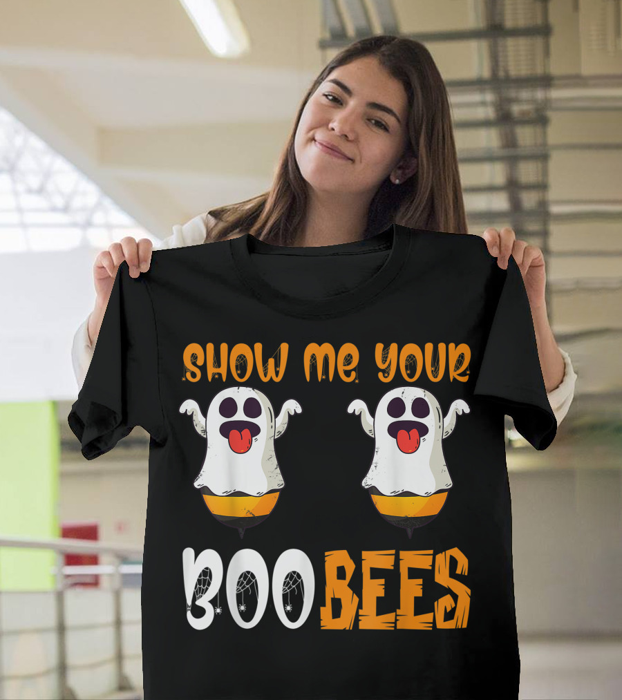 Show Me Your Boo Bees Matching Couples Halloween Ghosts and Bees T-Shirt