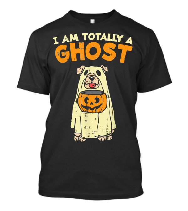 I Am Totally A Ghost Labrador Golden Retriever Funny Halloween T-Shirt