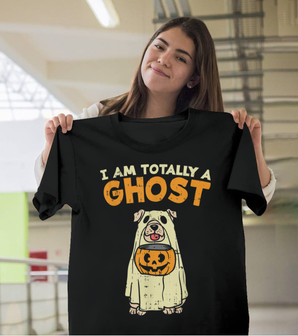 I Am Totally A Ghost Labrador Golden Retriever Funny Halloween T-Shirt