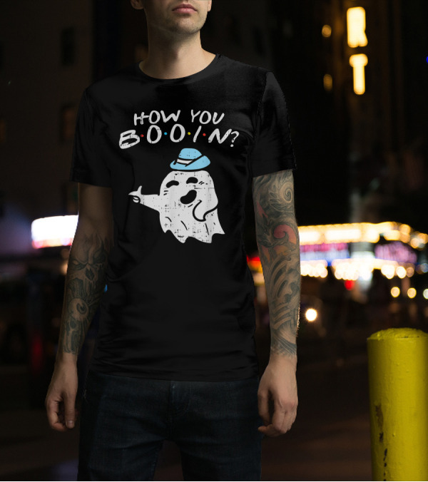 How You Booin Ghost Hat Funny Halloween Pun T-Shirt