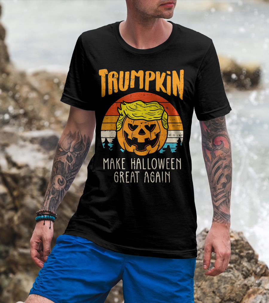 Trumpkin Make Halloween Great Again Pumpkin Costume Joke T-Shirt