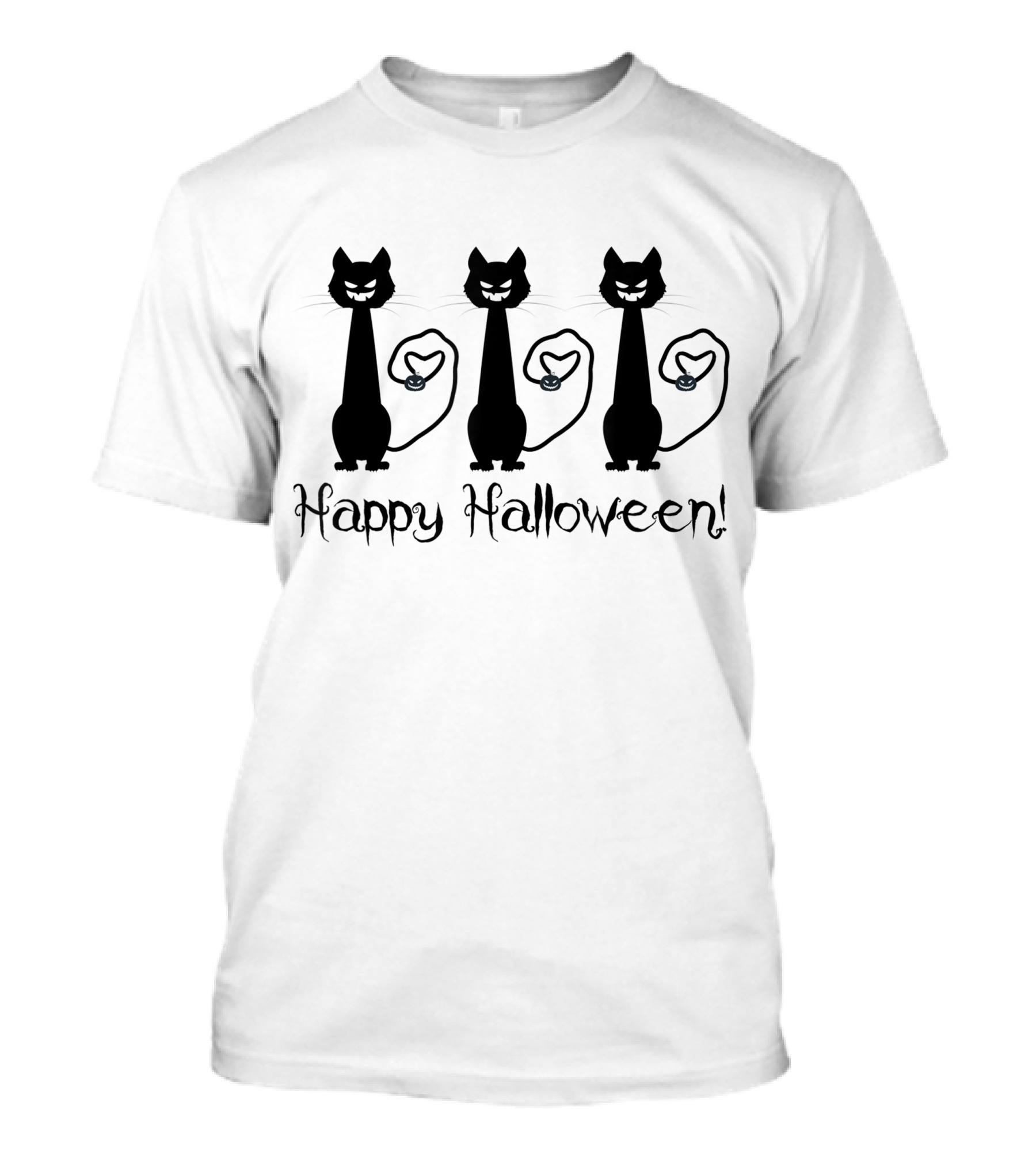 Happy Halloween 3 Black Cats Hocus Pocus T-Shirt