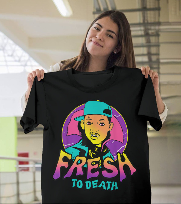 Fresh Prince Halloween Fresh To Death Retro Style Iconic 90s Colorful T-Shirt