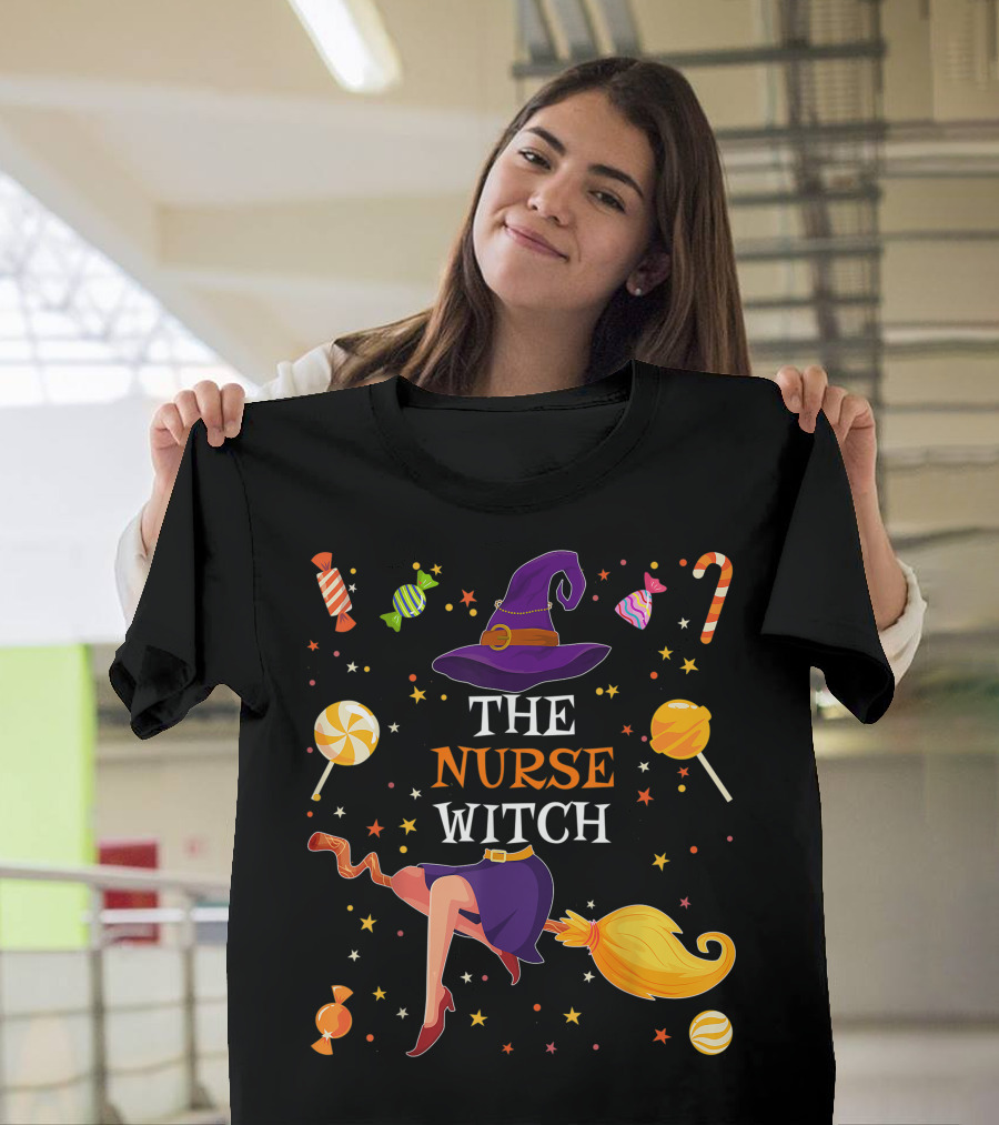 The Nurse Witch Halloween Candy Fun Matching Family T-Shirt