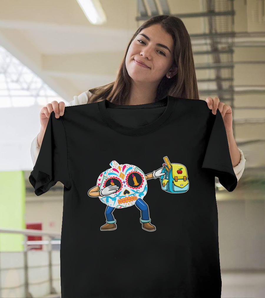 Dia De Los Muertos Dabbing Pumpkin Backpack 100Th Day Of School T-Shirt