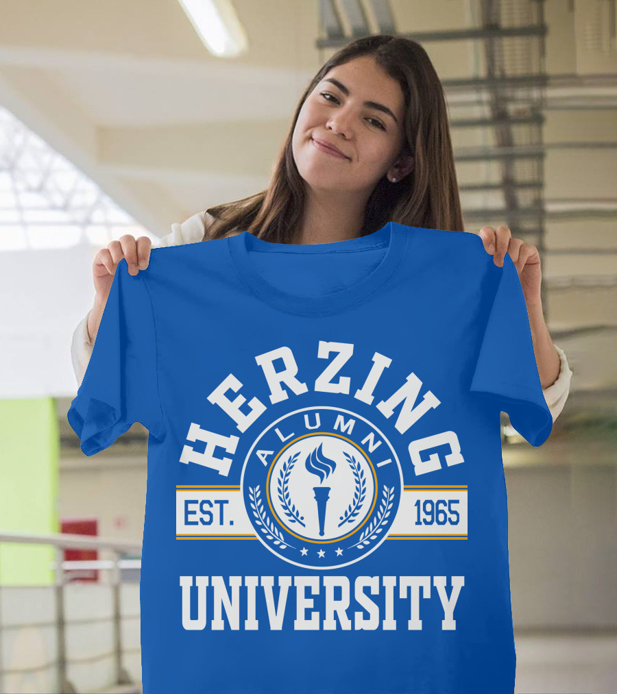 Herzing University Alumni Est. 1965 Logo with Torch and Laurel Wreath T-Shirt