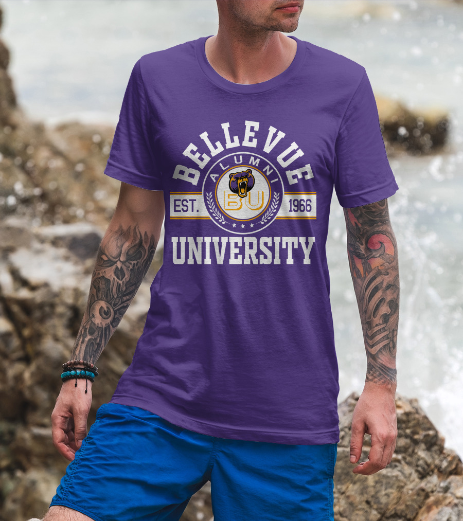 Bellevue University Alumni BU Bear Logo Est. 1966 T-Shirt