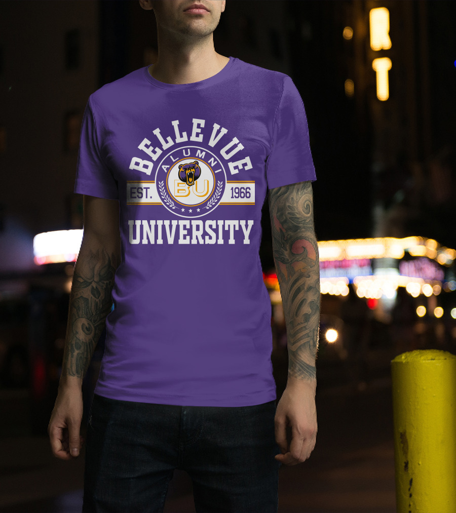 Bellevue University Alumni BU Bear Logo Est. 1966 T-Shirt