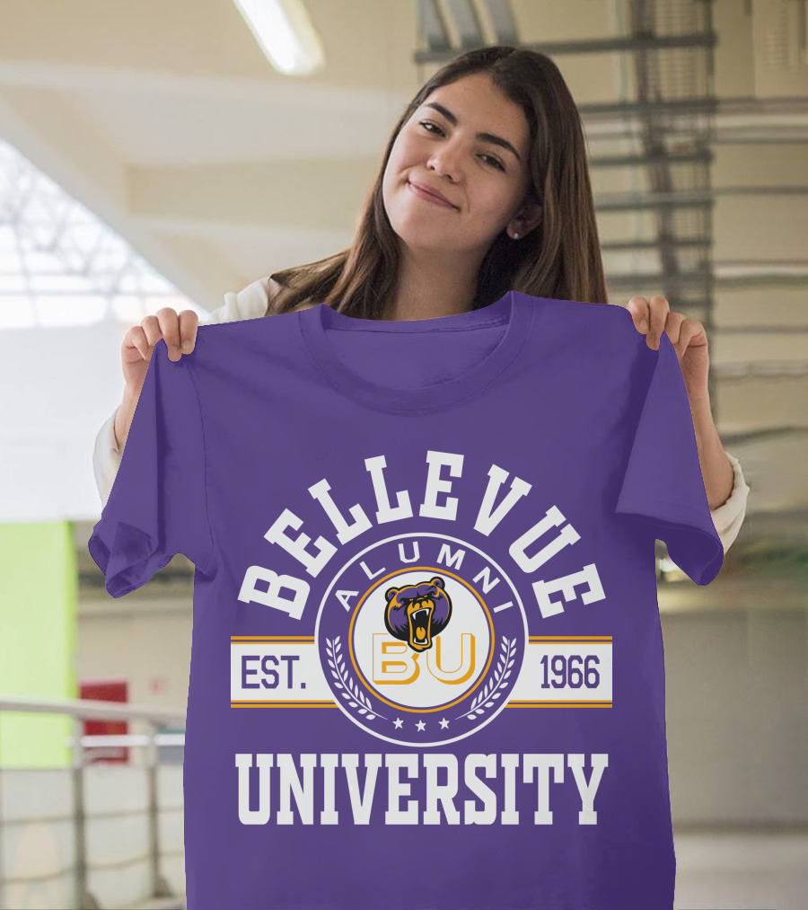 Bellevue University Alumni BU Bear Logo Est. 1966 T-Shirt
