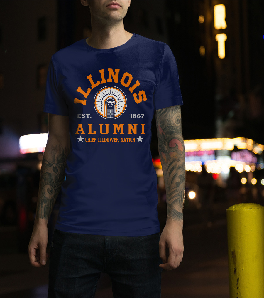 Illinois Alumni Chief Illiniwek Nation Est. 1867 T-Shirt