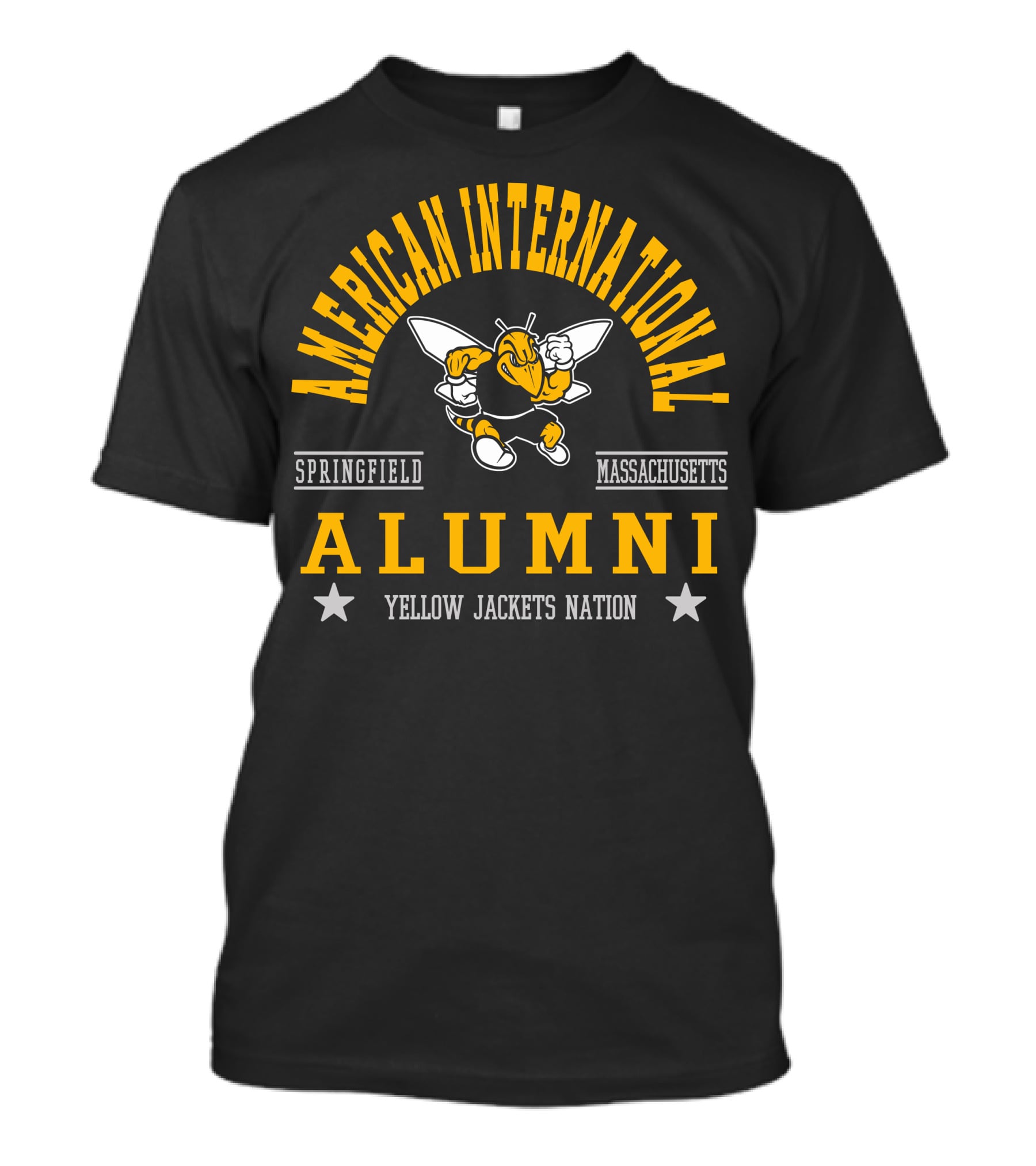 American International Springfield Massachusetts Alumni Yellow Jackets Nation T-Shirt