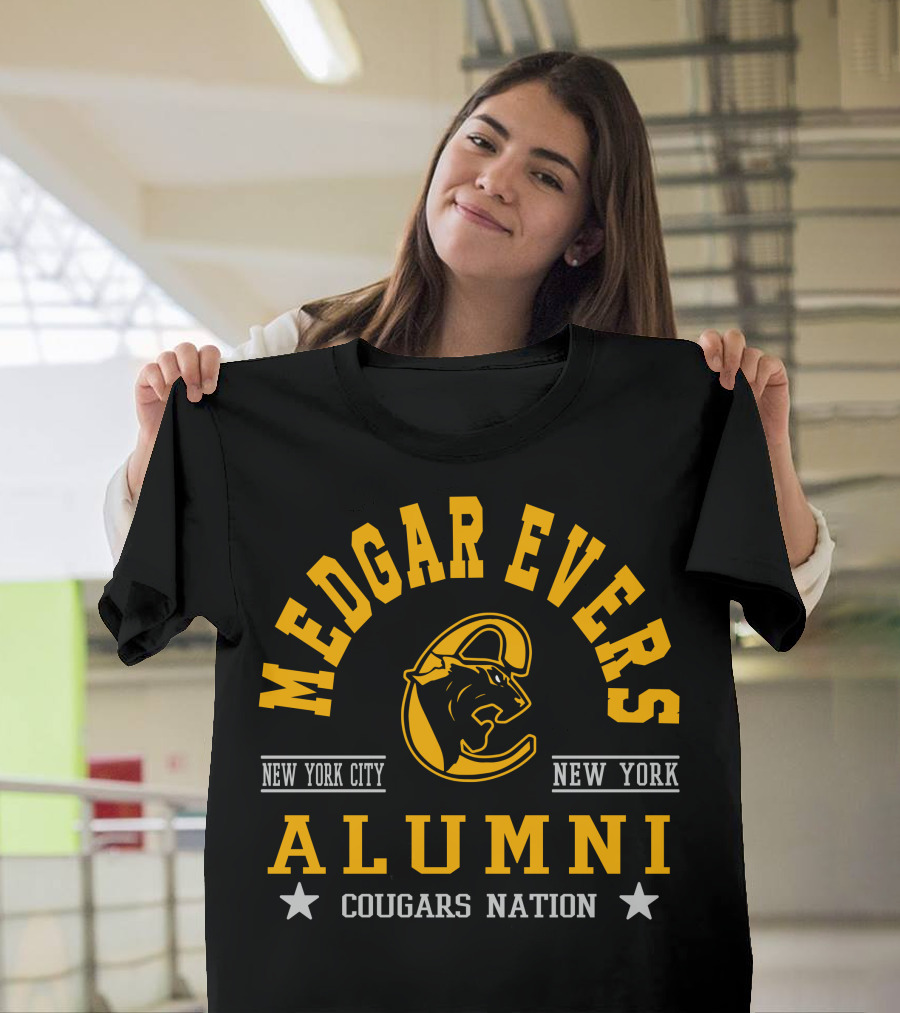 Medgar Evers College Alumni Cougars Nation New York City T-Shirt