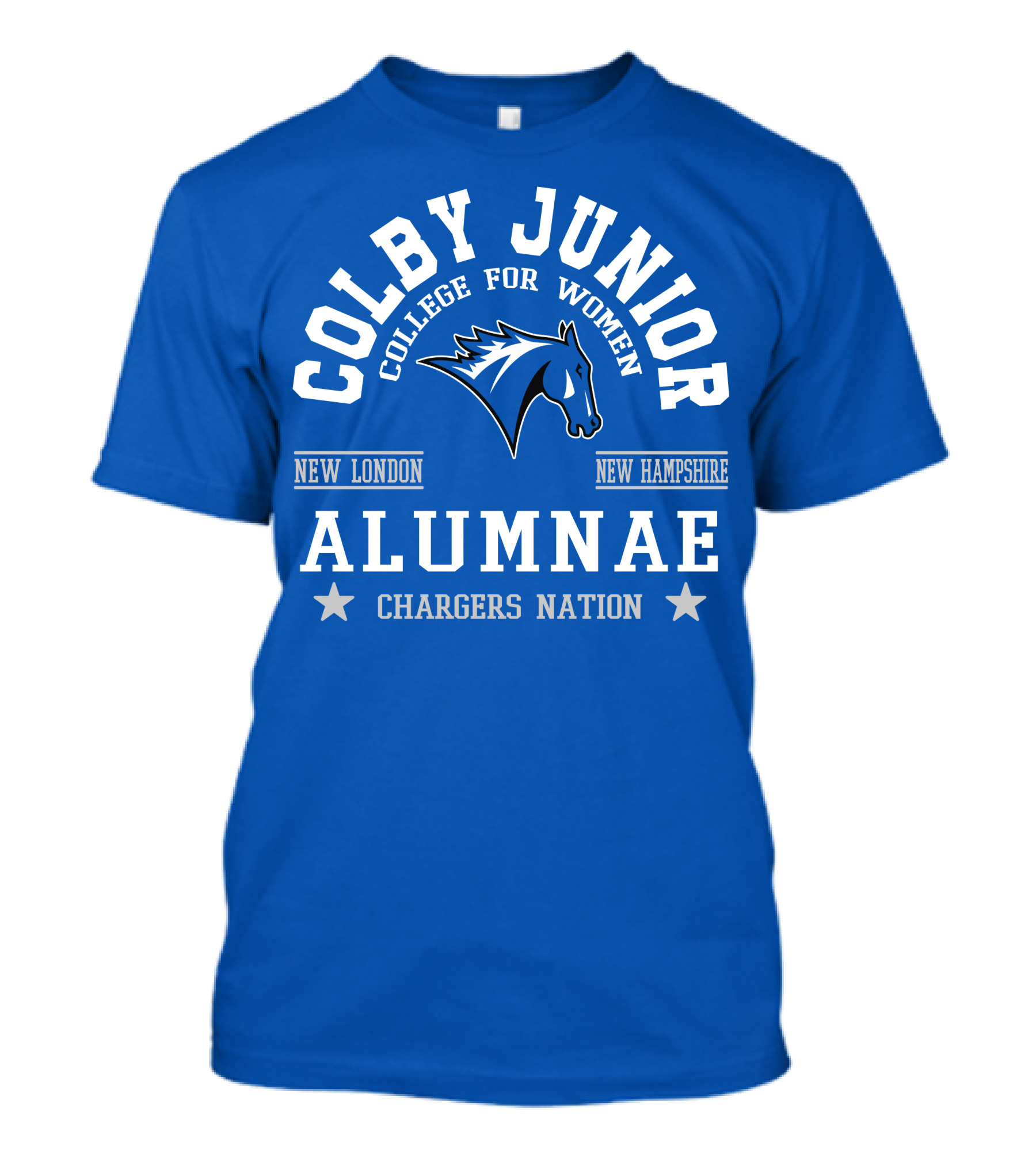 Colby Junior College For Women Alumnae Chargers Nation New London New Hampshire T-Shirt