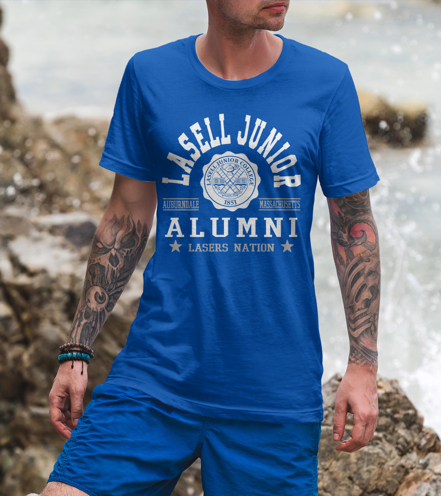 Lasell Junior College Auburndale Massachusetts Alumni Lasers Nation 1851 T-Shirt