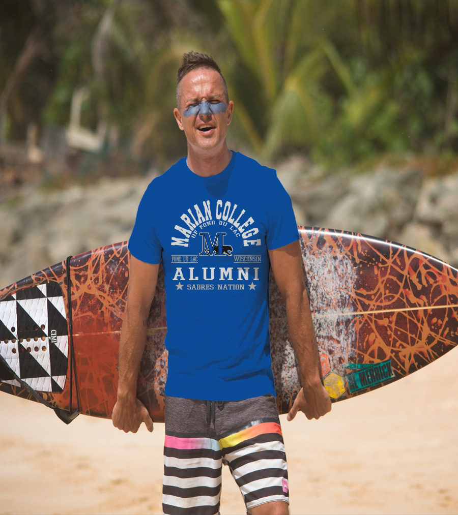 Marian College Of Fond Du Lac Wisconsin Alumni Sabres Nation T-Shirt